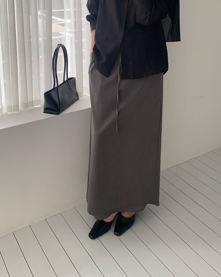 Vine Double Banding Skirt (Maxi) by Something Else for Women - view 10