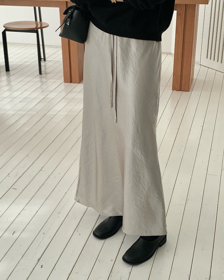 Eyelet Satin Long Skirt by Something Else for Women - view 5