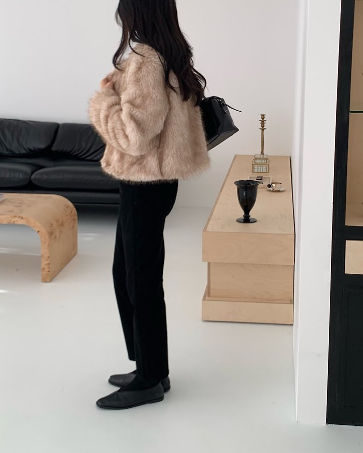 Beau Wool Fur Jacket (Muffler Set) by Something Else for Women - view 3