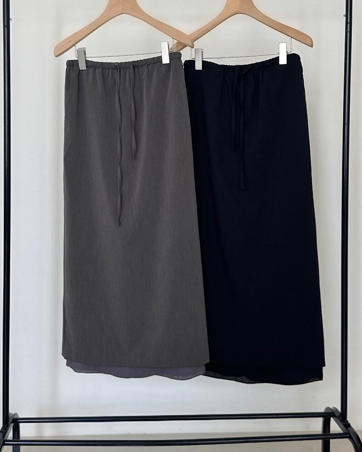 Vine Double Banding Skirt (Maxi) by Something Else for Women - view 11