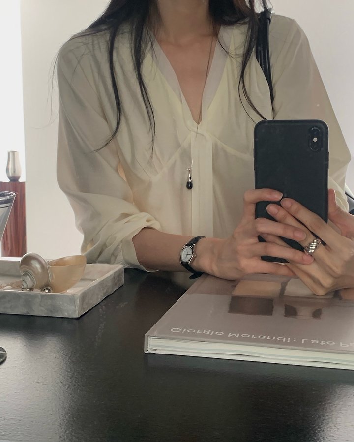 Monet Chiffon Tie Blouse by Something Else for Women - view 9