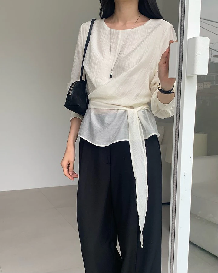 Shine Wrap Blouse by Something Else for Women - view 1