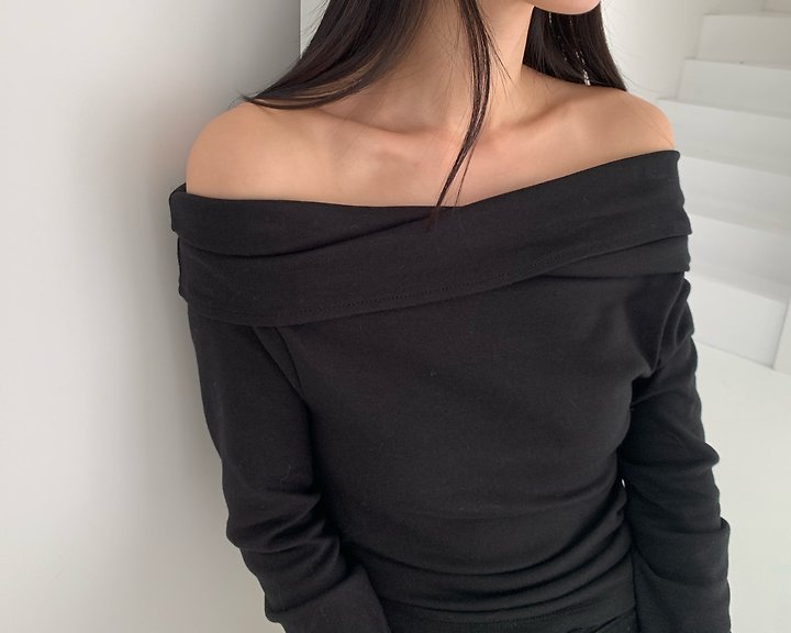 Maron Off Shoulder Tee by Something Else for Women - view 4