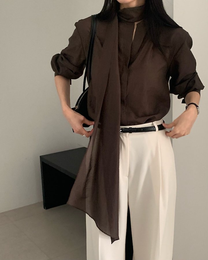 Merci Scarf Blouse by Something Else for Women - view 9
