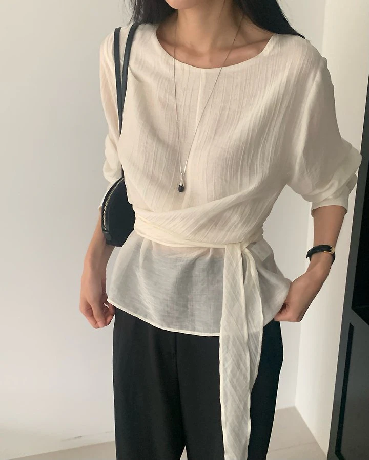 Shine Wrap Blouse by Something Else for Women - view 2