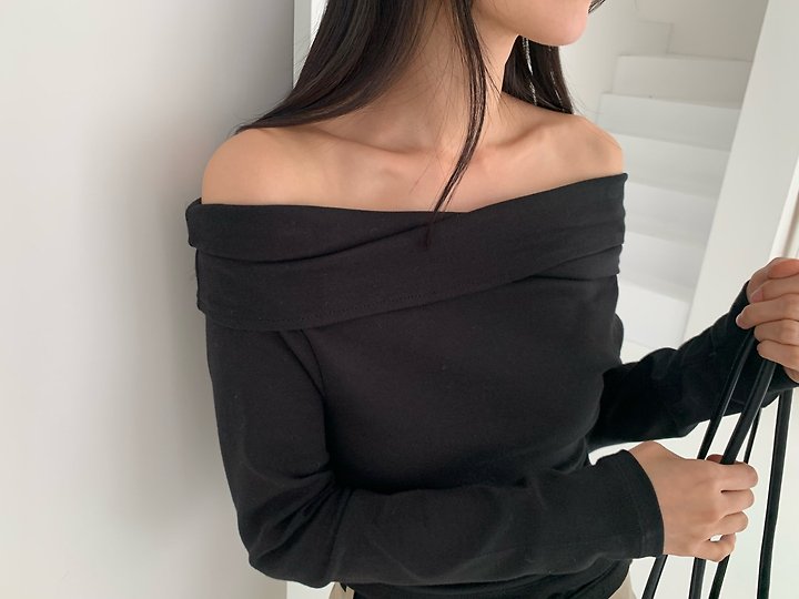 Maron Off Shoulder Tee by Something Else for Women - view 5