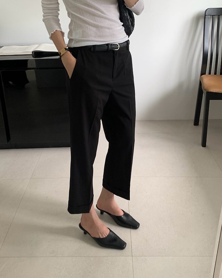 Venice Turn-up Hem Pants by Something Else for Women - view 1