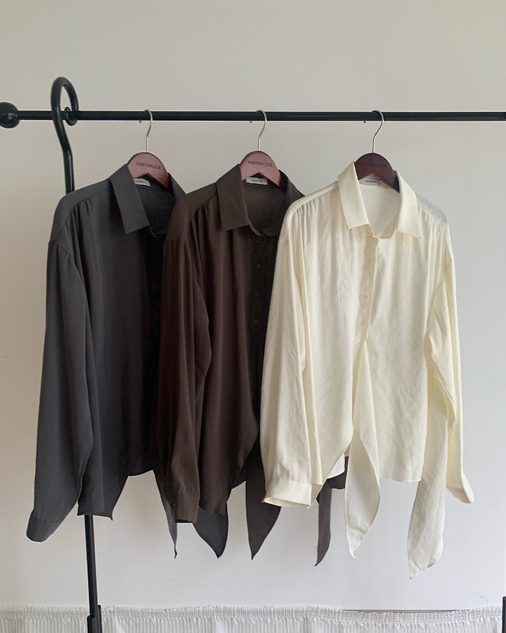 Brin Button Placket Wrap Blouse by Something Else for Women - view 12