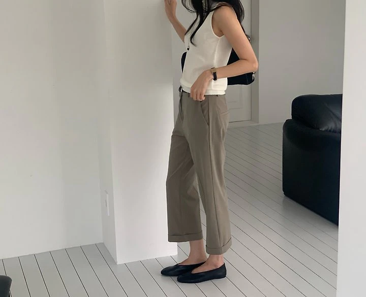 Venice Turn-up Hem Pants by Something Else for Women - view 7