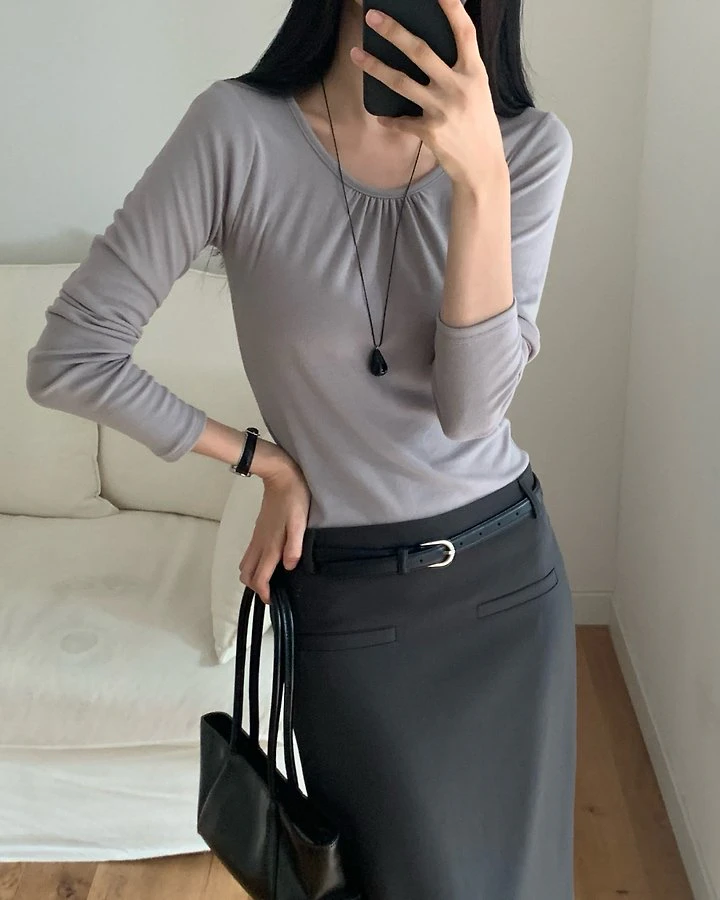 Vince Shirring Round Tee by Something Else for Women - view 3