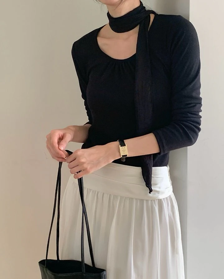 Vince Shirring Round Tee by Something Else for Women - view 5