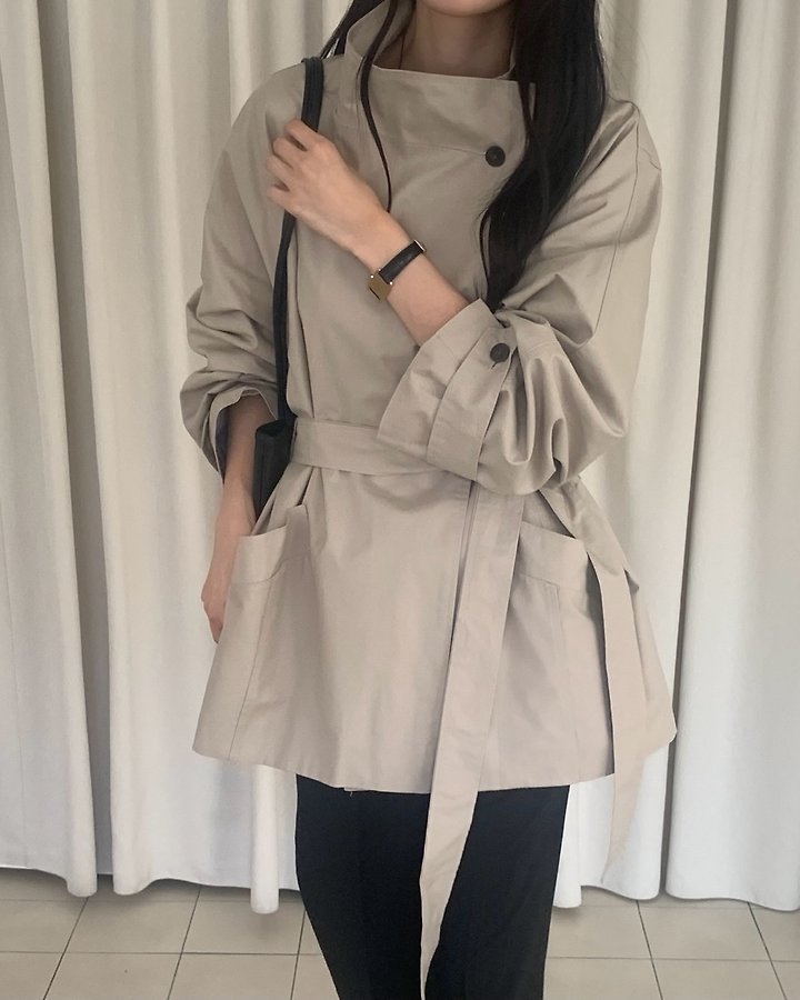 Leaf Field Trench Coat by Something Else for Women - view 2