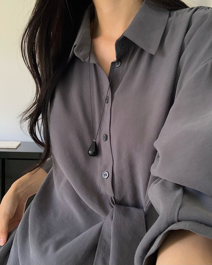 Brin Button Placket Wrap Blouse by Something Else for Women - view 5