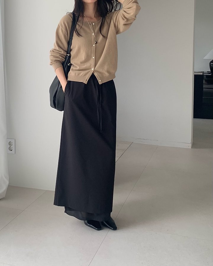 Vine Double Banding Skirt (Maxi) by Something Else for Women - view 2