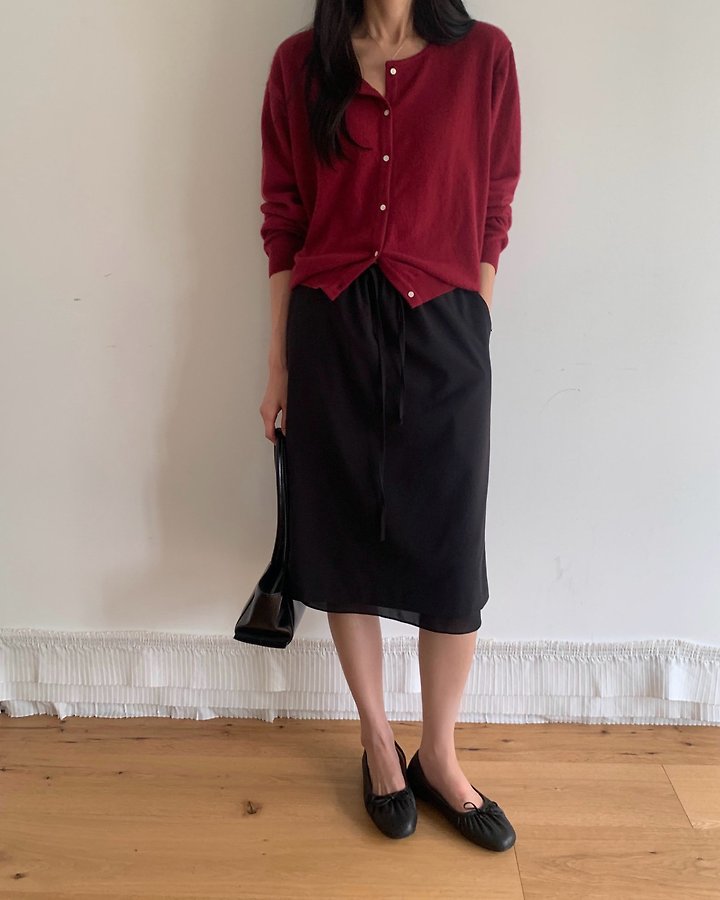 Vine Double Banding Skirt (Midi) by Something Else for Women - view 1