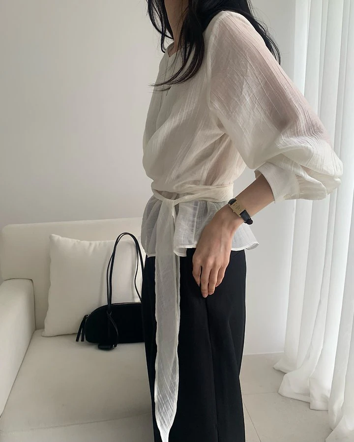 Shine Wrap Blouse by Something Else for Women - view 11