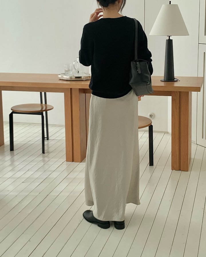 Eyelet Satin Long Skirt by Something Else for Women - view 1