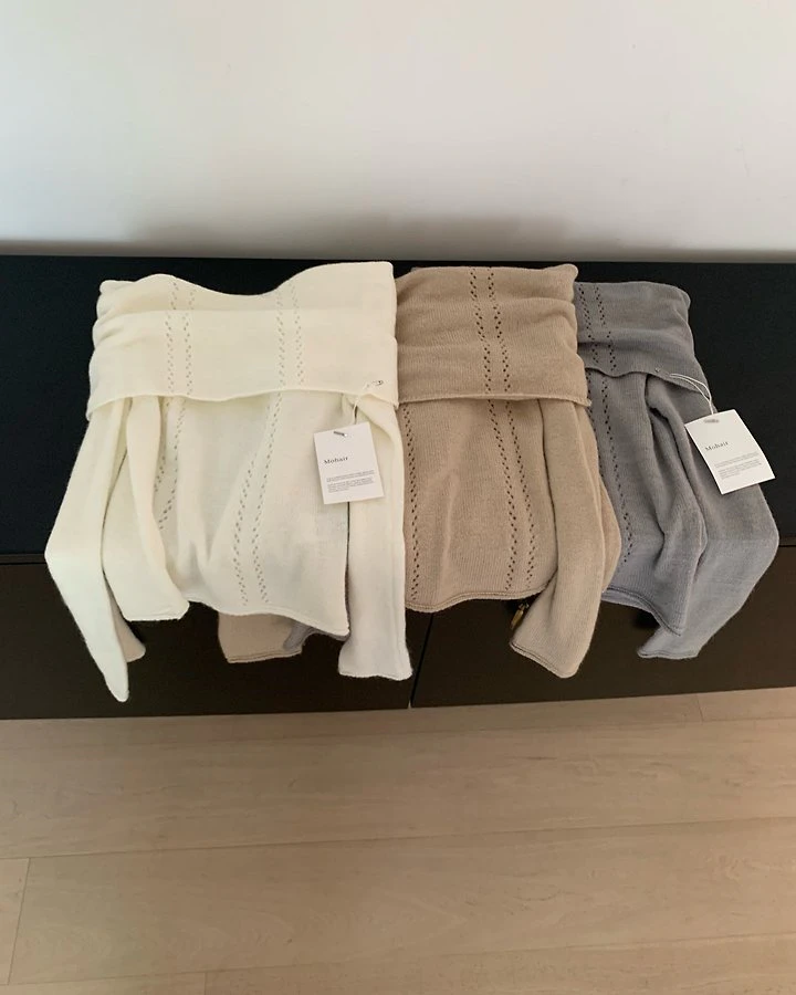 Beni Mohair Off Shoulder Knit by Something Else for Women - view 12