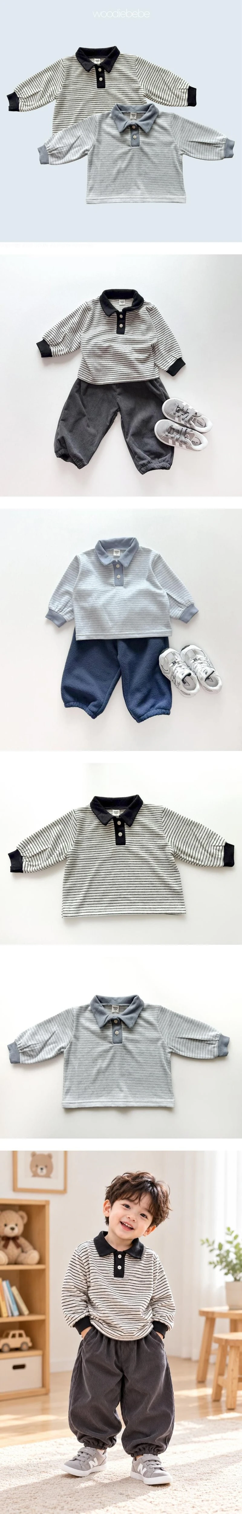 Henley Collar Tee by Stella & K for Child - view 1