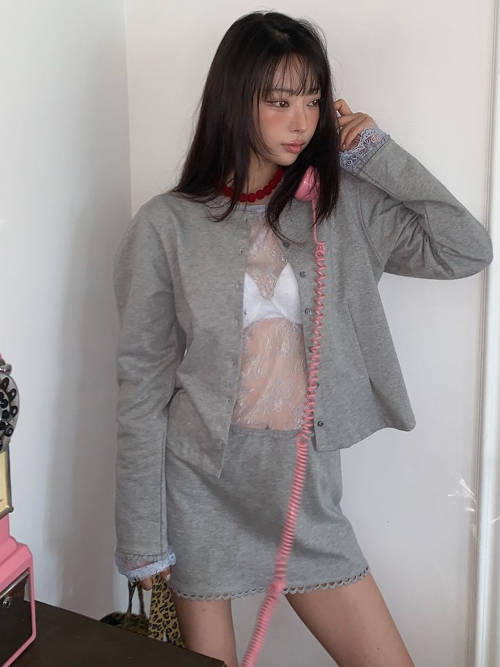 Line Set Up (Cardigan & Skirt) by Tarabymotion for Women - view 8