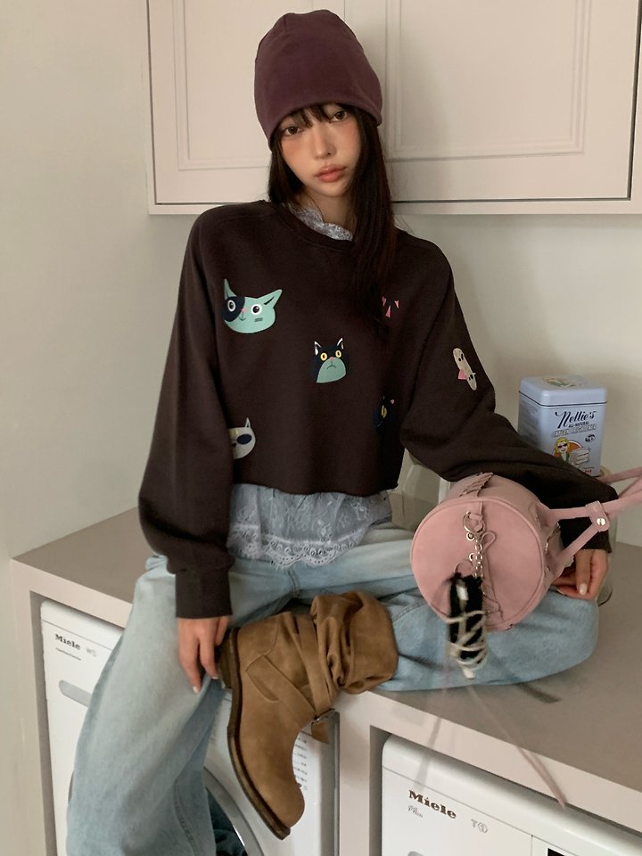 Cat Family Sweatshirt by Tarabymotion for Women - view 2