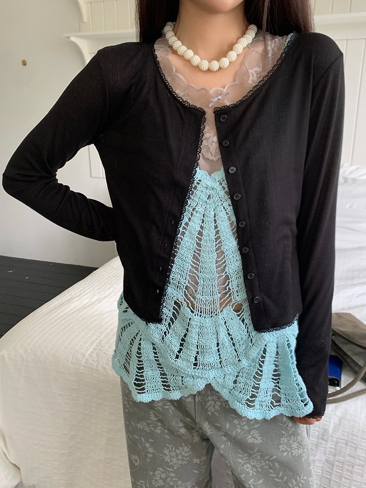 Natural Crochet Sleeveless Top by Tarabymotion for Women - view 7