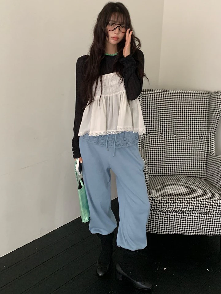 Frill Jogger Pants by Tarabymotion for Women - view 4