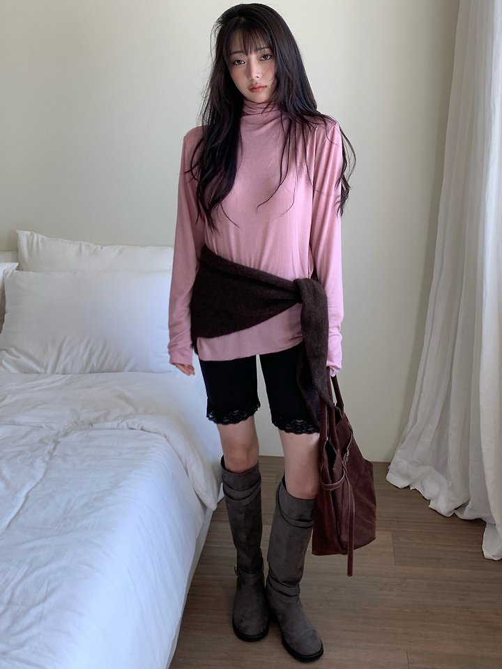 Wool Turtleneck Tee by Tarabymotion for Women - view 9