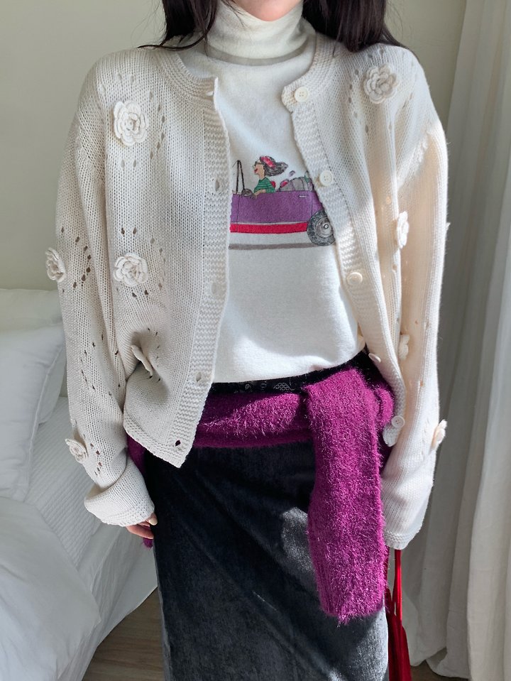 Flower Pom-Pom Cardigan by Tarabymotion for Women - view 10