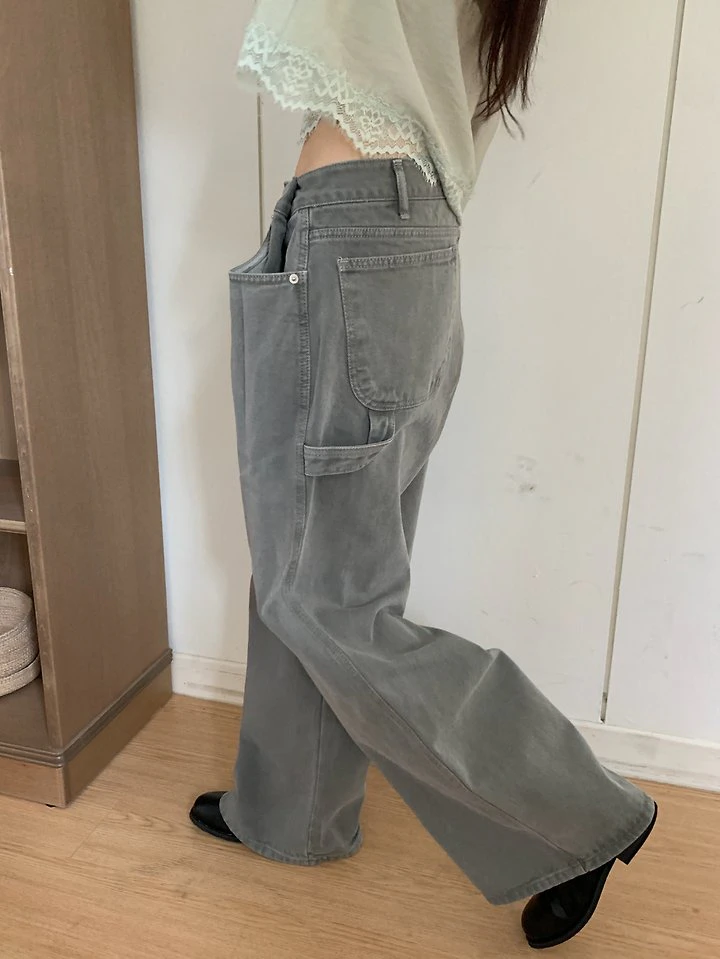 Dyeing Tuck Jeans Pants by Tarabymotion for Women - view 2