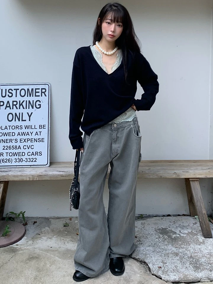 Dyeing Tuck Jeans Pants by Tarabymotion for Women - view 3