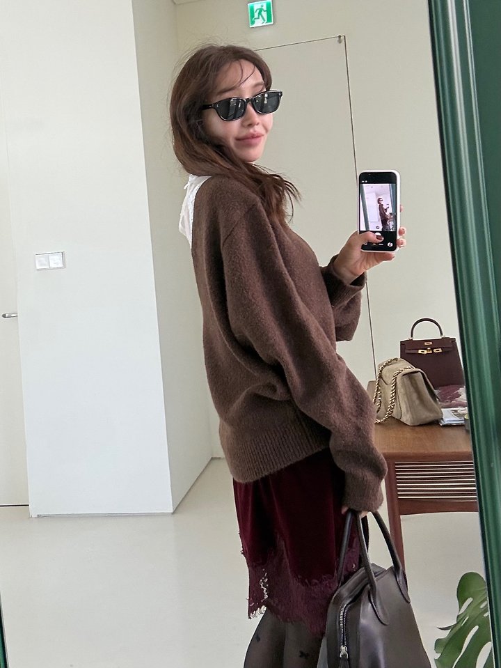 Alpaca V-Neck Knit by Tarabymotion for Women - view 10