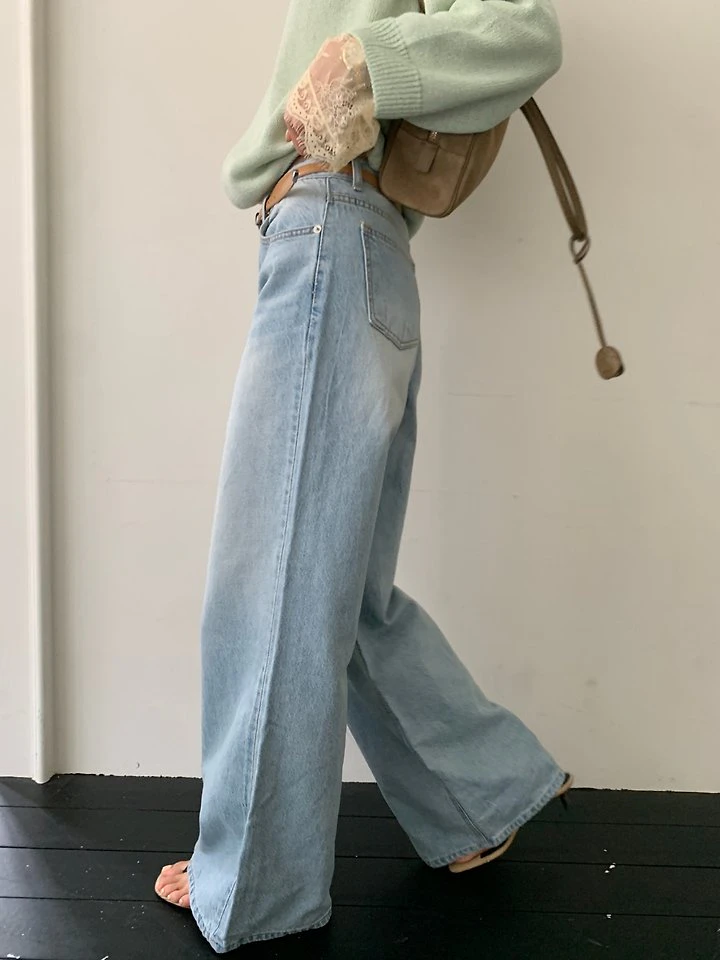 Wide Washed Jeans Pants by Tarabymotion for Women - view 3
