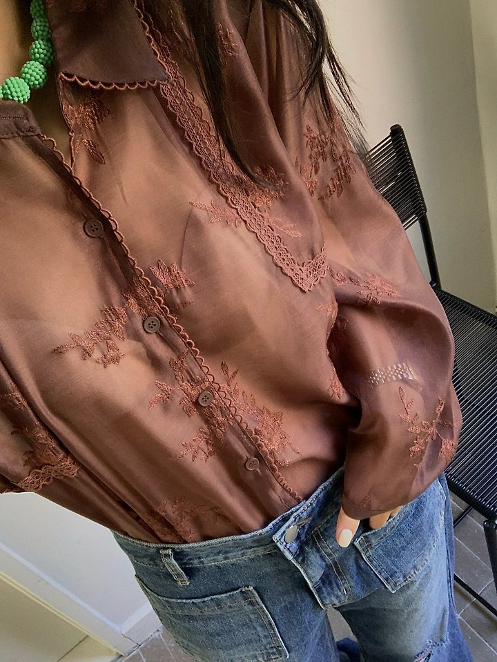 Hand-Embroidered Blouse by Tarabymotion for Women - view 7