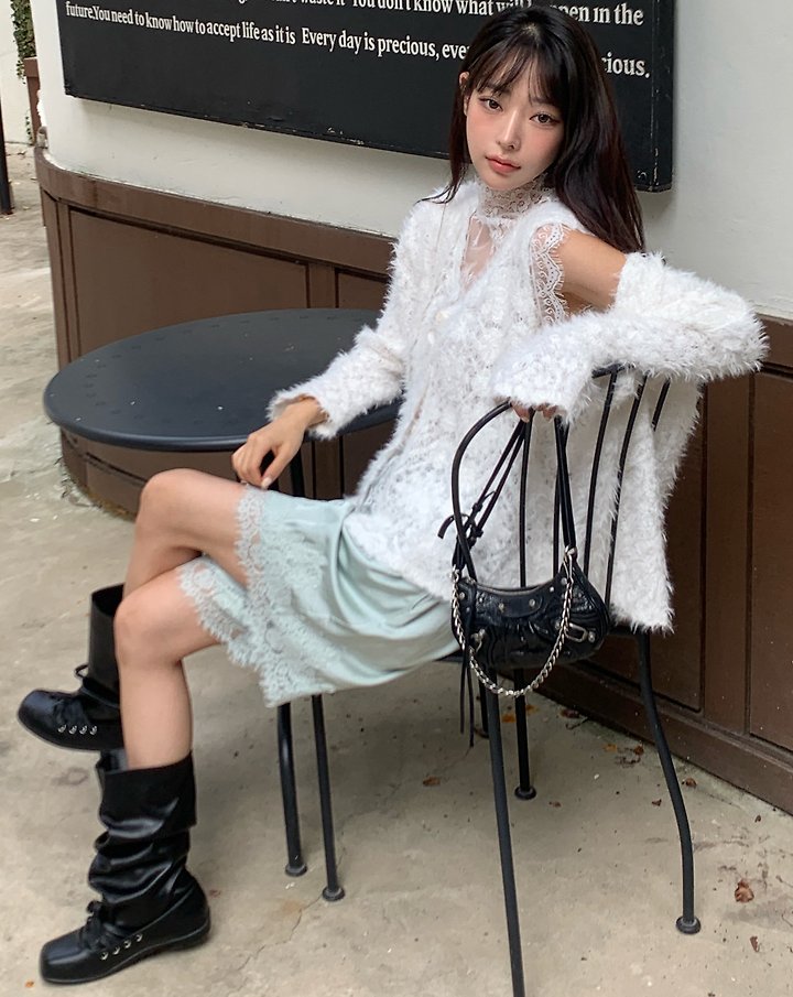 Angora Vest & Angora Knit Cardigan by Tarabymotion for Women - view 6