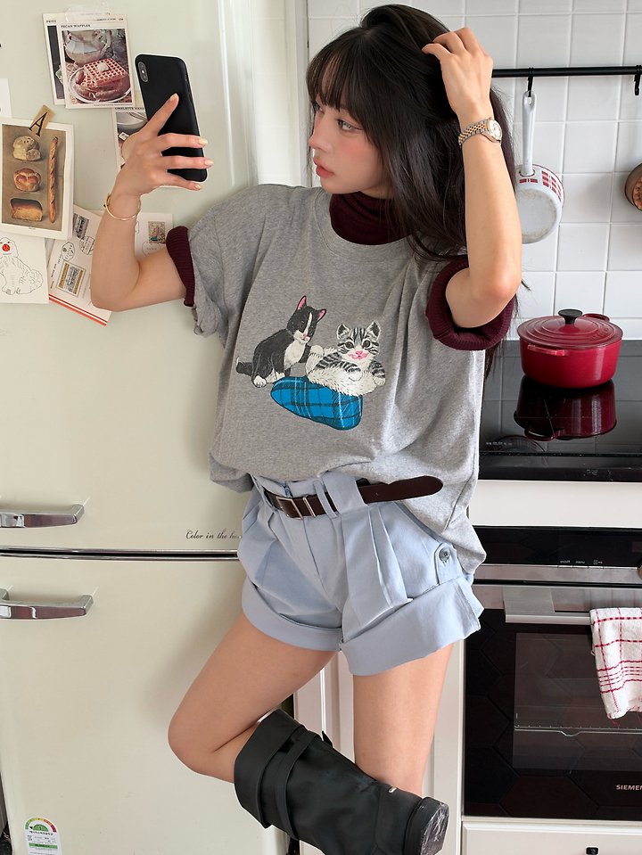 Check Cat Tee by Tarabymotion for Women - view 7