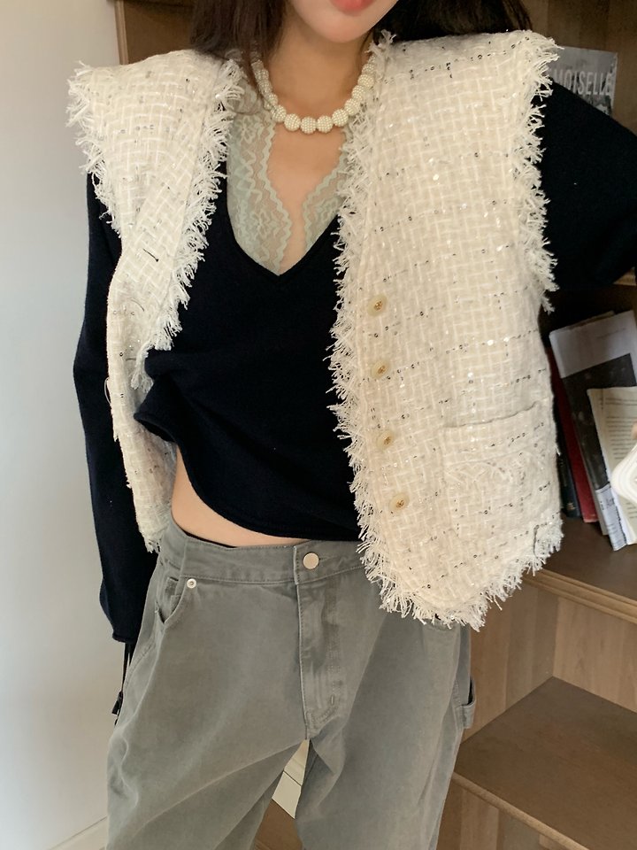 Tweed Vest by Tarabymotion for Women - view 2