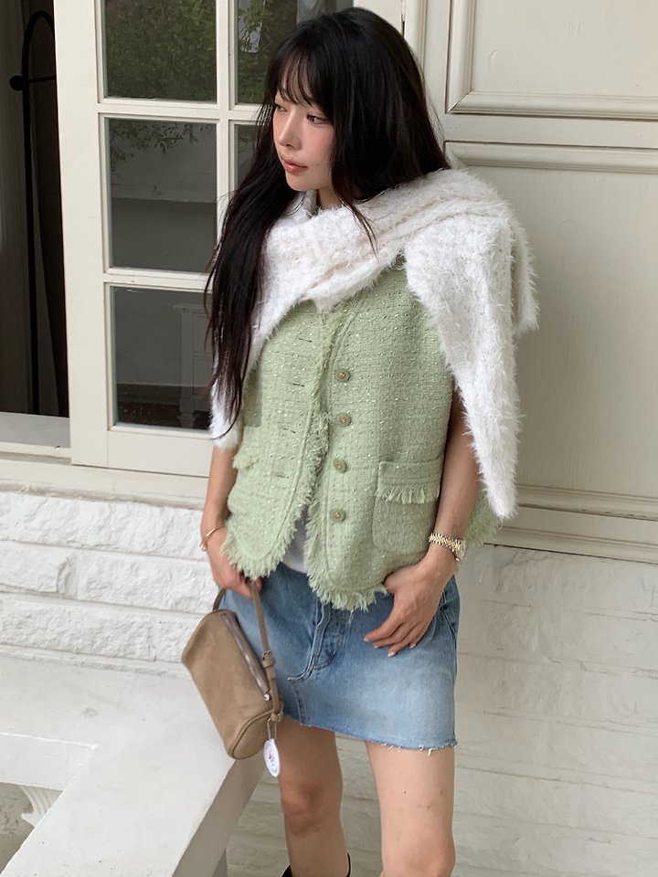 Tweed Vest by Tarabymotion for Women - view 8