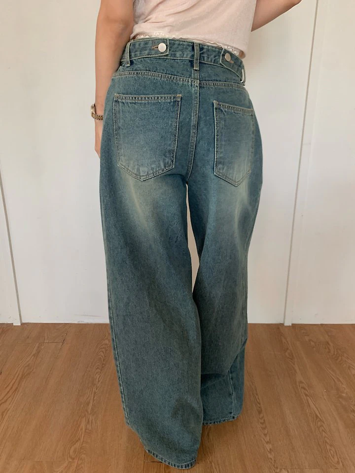 Side Washed Jeans Pants by Tarabymotion for Women - view 11