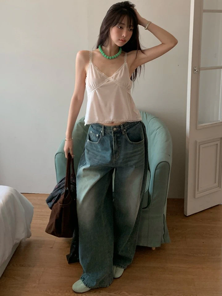 Side Washed Jeans Pants by Tarabymotion for Women - view 3