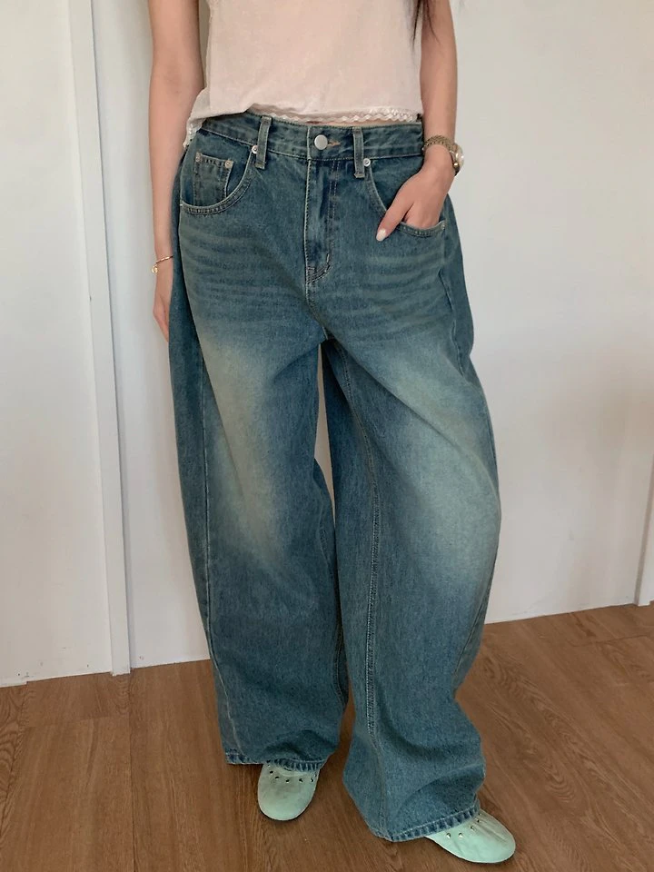 Side Washed Jeans Pants by Tarabymotion for Women - view 5