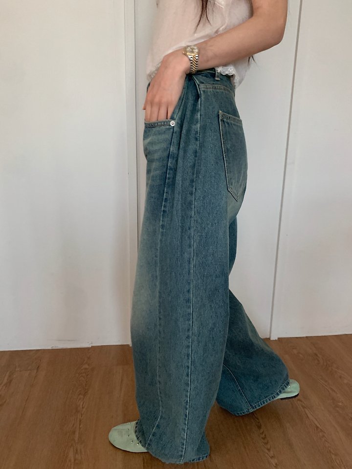 Side Washed Jeans Pants by Tarabymotion for Women - view 7