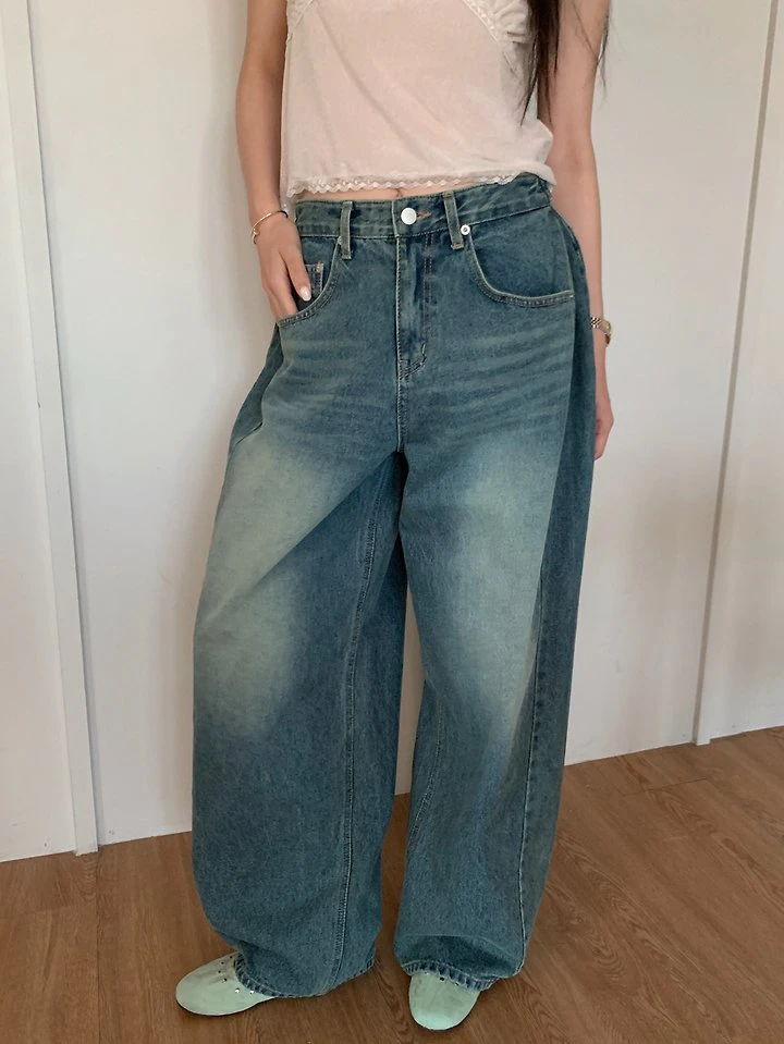 Side Washed Jeans Pants by Tarabymotion for Women - view 9