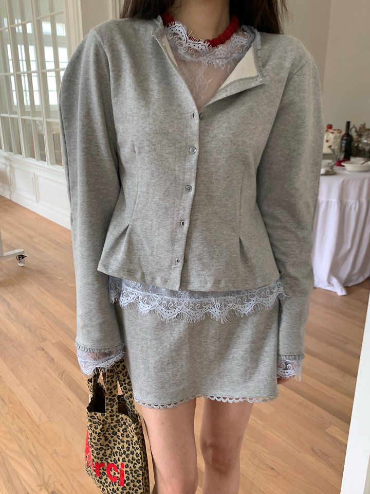 Line Set Up (Cardigan & Skirt) by Tarabymotion for Women - view 11