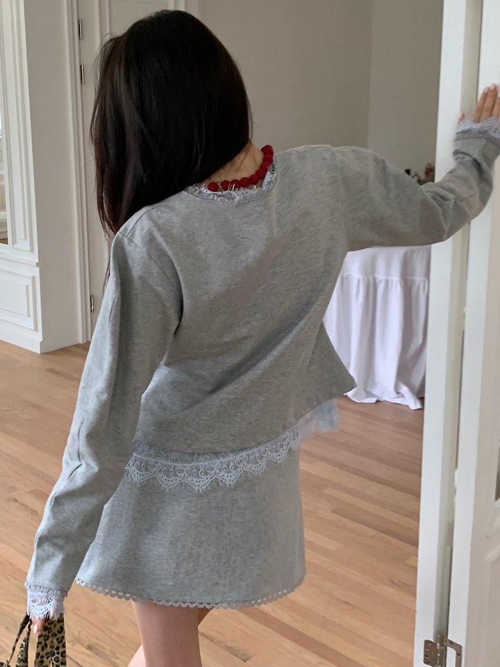 Line Set Up (Cardigan & Skirt) by Tarabymotion for Women - view 5