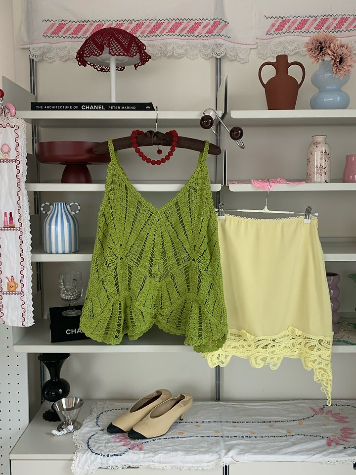 Natural Crochet Sleeveless Top by Tarabymotion for Women - view 10