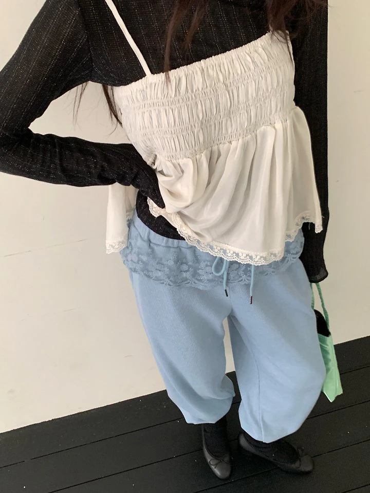 Frill Jogger Pants by Tarabymotion for Women - view 5