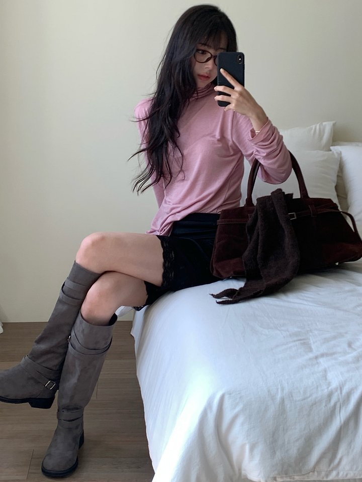 Wool Turtleneck Tee by Tarabymotion for Women - view 8