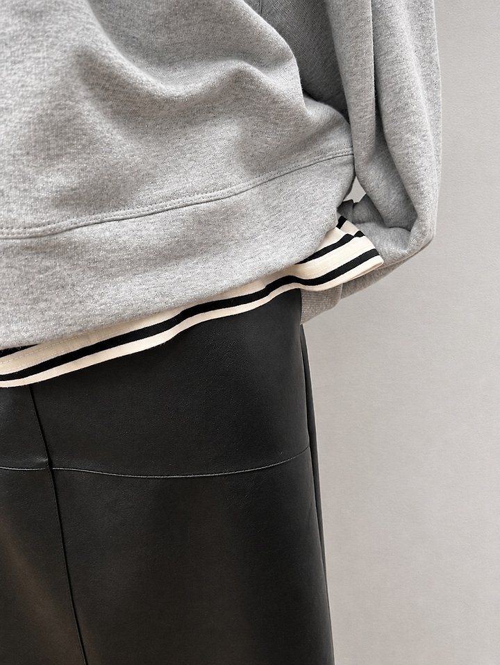 Seam Leather Skirt by The Fine.b for Women - view 3