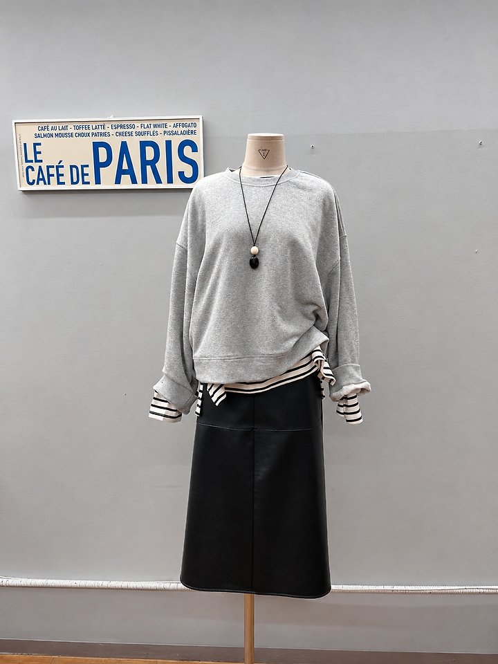 Seam Leather Skirt by The Fine.b for Women - view 4